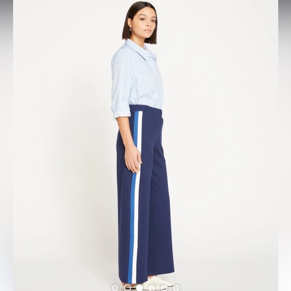 Universal Standard Cropped Stephanie Wide Leg Stripe Pant Size 18-20 (M) - Picture 1 of 14